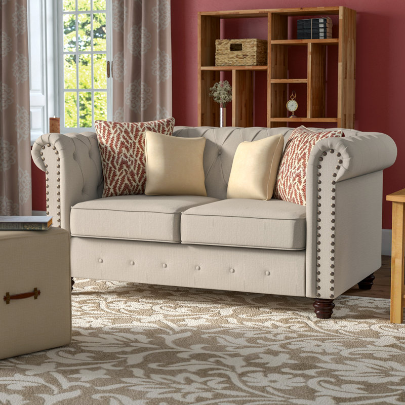 Alcott Hill® Lanesboro Chesterfield Loveseat & Reviews Wayfair